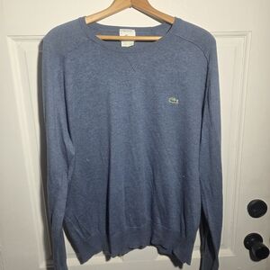 Lacoste Men's Heather Blue Crewneck Sweater